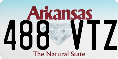 AR license plate 488VTZ