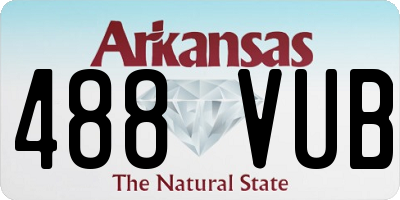AR license plate 488VUB