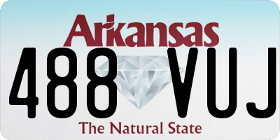AR license plate 488VUJ