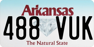 AR license plate 488VUK