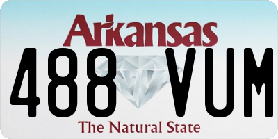 AR license plate 488VUM