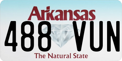 AR license plate 488VUN