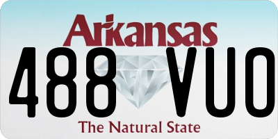 AR license plate 488VUO