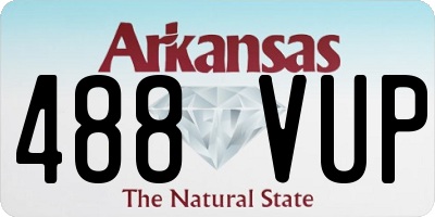 AR license plate 488VUP