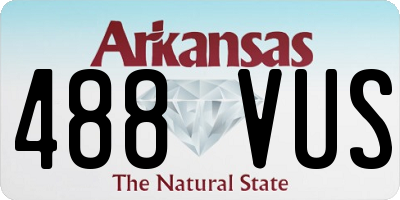 AR license plate 488VUS