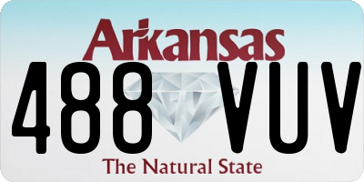 AR license plate 488VUV
