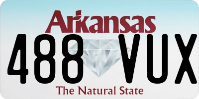 AR license plate 488VUX