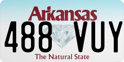 AR license plate 488VUY