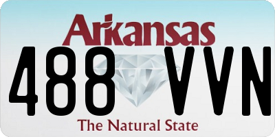 AR license plate 488VVN