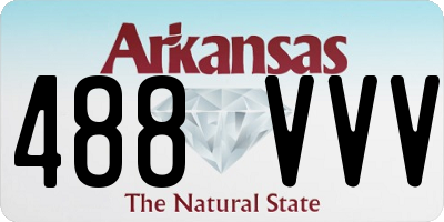 AR license plate 488VVV