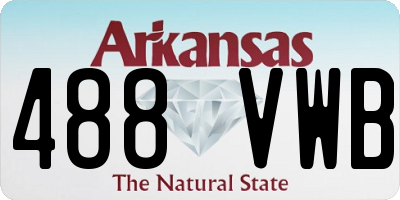 AR license plate 488VWB
