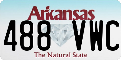 AR license plate 488VWC