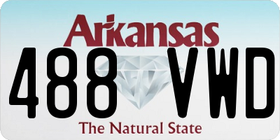 AR license plate 488VWD