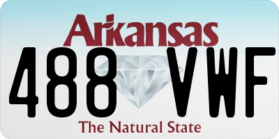 AR license plate 488VWF