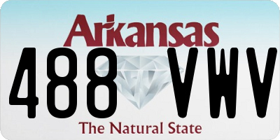 AR license plate 488VWV