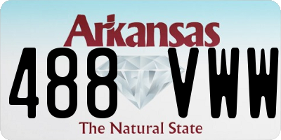AR license plate 488VWW