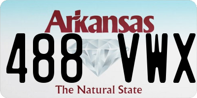 AR license plate 488VWX