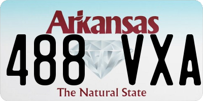 AR license plate 488VXA