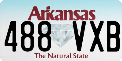 AR license plate 488VXB