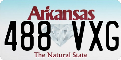 AR license plate 488VXG