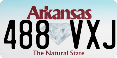AR license plate 488VXJ