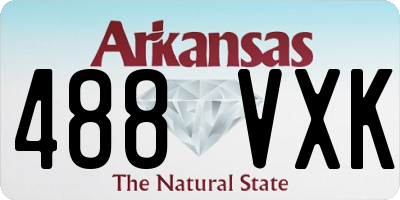 AR license plate 488VXK