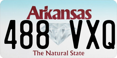 AR license plate 488VXQ