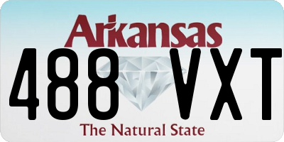 AR license plate 488VXT