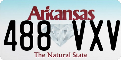 AR license plate 488VXV