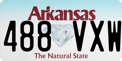 AR license plate 488VXW
