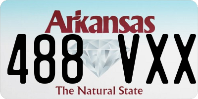AR license plate 488VXX