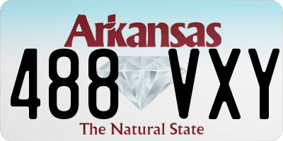 AR license plate 488VXY