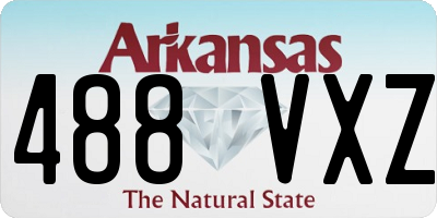 AR license plate 488VXZ
