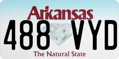 AR license plate 488VYD