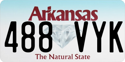 AR license plate 488VYK