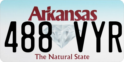 AR license plate 488VYR