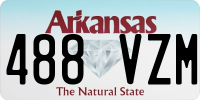 AR license plate 488VZM