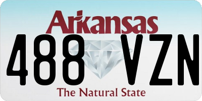 AR license plate 488VZN