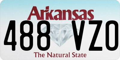 AR license plate 488VZO
