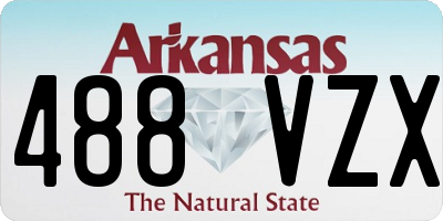 AR license plate 488VZX
