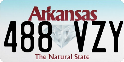 AR license plate 488VZY
