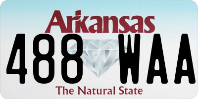 AR license plate 488WAA