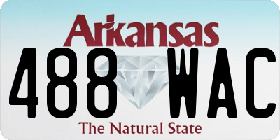 AR license plate 488WAC
