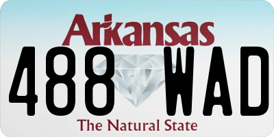 AR license plate 488WAD