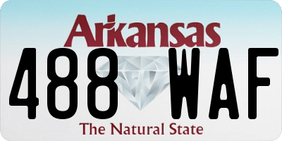 AR license plate 488WAF