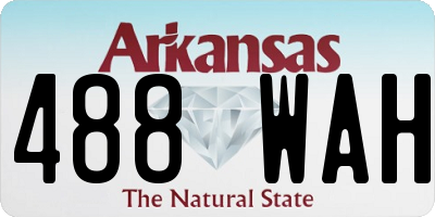 AR license plate 488WAH