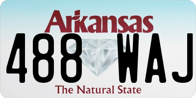 AR license plate 488WAJ