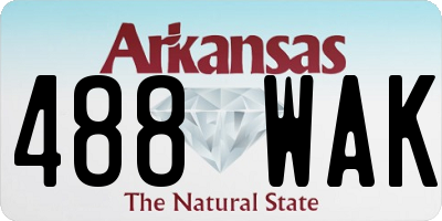 AR license plate 488WAK