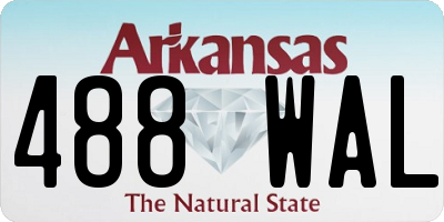 AR license plate 488WAL