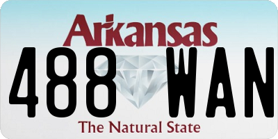 AR license plate 488WAN